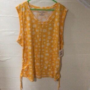 Sunny Yellow Polka Dot Tank Top